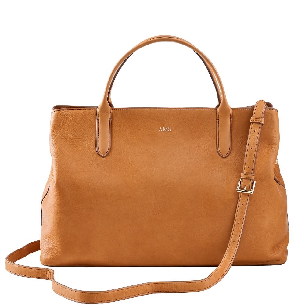 Mark & Graham Camel Caroline Leather Handbag, NEW w/ Tag, Laptop Bag/Office Bag